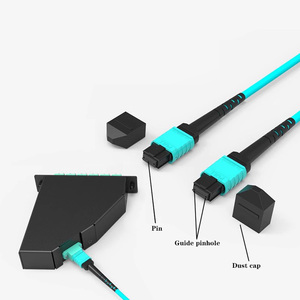 High performance Om3 Om4 <strong>Mtp</strong> Mpo fiber optic relay patch cord Fth 12f/24f 10g-100g single mode Mpo jumper LSZH MPO <strong>trunk</strong> cable - Product Image 5