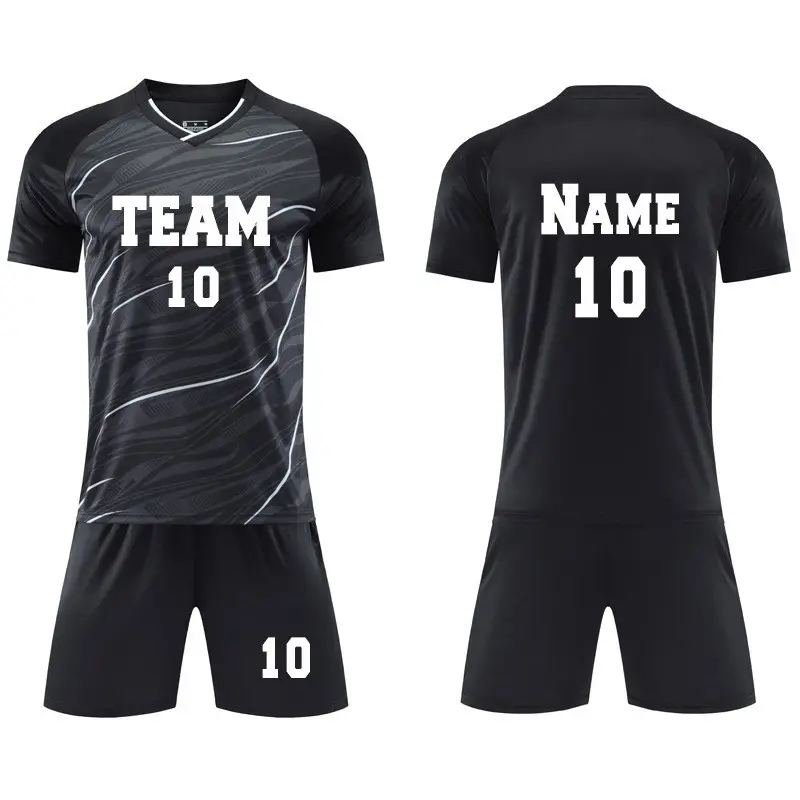 Hersteller Custom Design Club Team Fußball Uniformen Polyester Fußball Shirts Sets Atmungsaktive Custom Soccer Wear