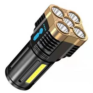5 LED USB ricaricabile ABS torcia luce LED torcia elettrica 4 modalità faro Ultra luminosa torcia elettrica con luce laterale COB - Product Image 6