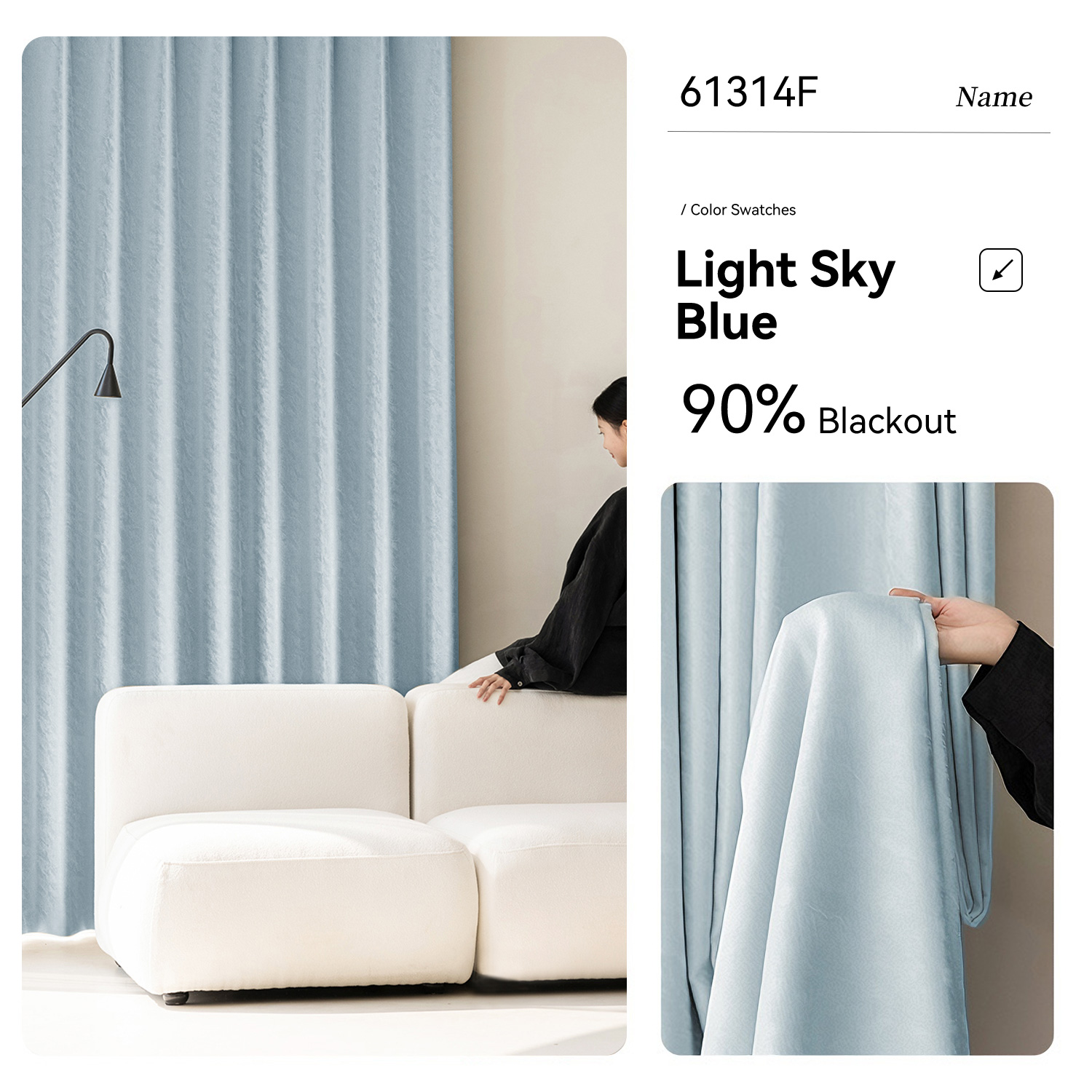 Bleu ciel clair 61314F