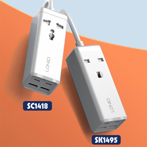 LDNIO SC1418 Power Extension <strong>With</strong> PD 65W <strong>Multi</strong> <strong>Function</strong> Charger Adapter Extension Cable <strong>Socket</strong> Electric 4 <strong>USB</strong> Power Strip - Product Image 2