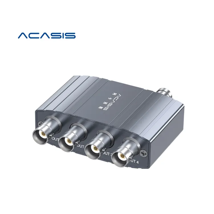 ACASIS-adaptador SDI a 4 canales, adaptador BNC 1080P, convertidor DAC, SDI 4k, tarjeta de captura de vídeo para monitores de TV HD