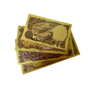 新产品科威特纯24k镀金钞票钞票，用于游戏赚钱或收藏 - Product Image 1