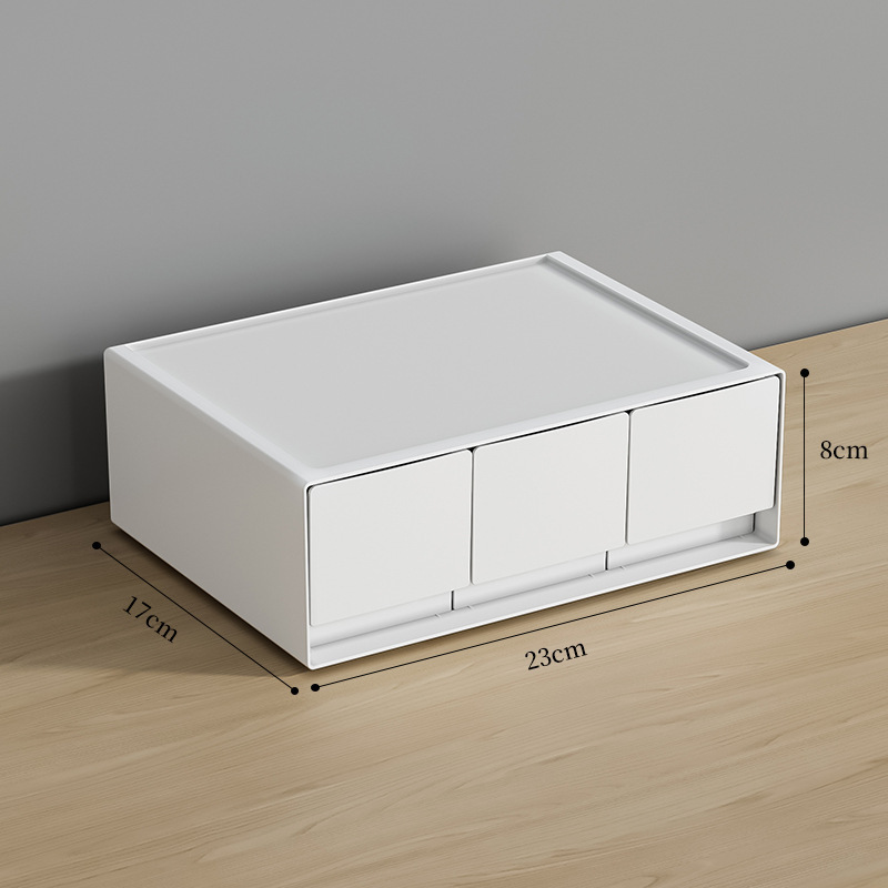 W1943 - High 3-drawer Pure White