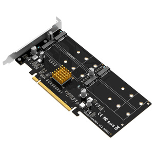 MAIWO PCIe 3.0 Gen3 X 4 to 4 X NVMe M.2 SSD Expansion Adapter Card With Full Bracket Profile <strong>Computer</strong> Hardware