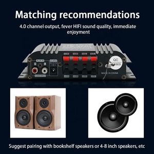 Receptor DE POTENCIA ESTÉREO de alta fidelidad de 4 canales y barato, conjunto de amplificador de sonido Bluetooth, amplificador estéreo con Bluetooth para ordenador - Product Image 4
