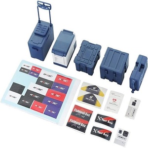 6pcs 1/10 RC Rock Crawler Teile Kraftstoff tank Werkzeug kasten Angel box Kühlschrank Medical Box Miniatur Set Dekoration RC Upgrade Teil - Product Image 1