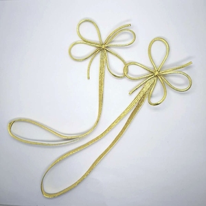 Crafts Stretch Loops With Pre-Tied Bows From <strong>Elastic</strong> Ribbon Metallic <strong>String</strong> for Gifts, Boxes, <strong>Tags</strong> - Product Image 5