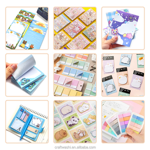 彩色纸质便签垫定制印刷-批发带划痕和张贴功能的文具 - Product Image 2
