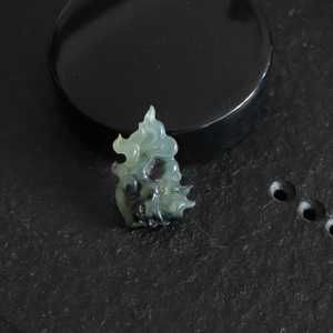 South Asian Natural Serpentine <strong>Jade</strong> Hand Carved Nine Tailed Demon fox <strong>Jade</strong> Pendant with Adjustable Drawstring for Customization - Product Image 3
