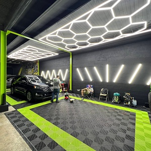 Esagonale luci da Garage esagonale a Led Hexagon Kit Led lampada da Garage con dettagli plafoniera, 2.4x4.8m,6500K - Product Image 3