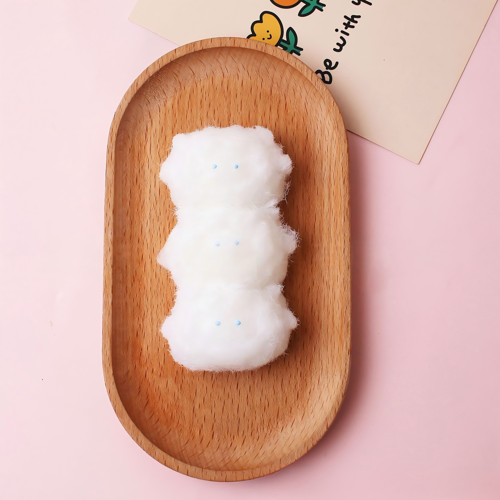 Ensemble bébé agneau trois pièces (avec tissu peluche)