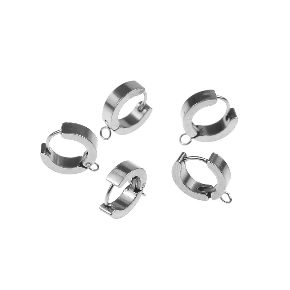 Accessori per gioielli per orecchie all'ingrosso economici personalizzati risultati per orecchini a cerchio in acciaio inossidabile per componenti fornitore di gioielli fai da te