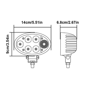 EMC 10-80V DC รถยกรูปไข่ไฟหน้าพร้อมสัญญาณ Turnal น้ําท่วมกว้างกันน้ํา Offroad 36W ไฟ LED ทํางาน - Product Image 2