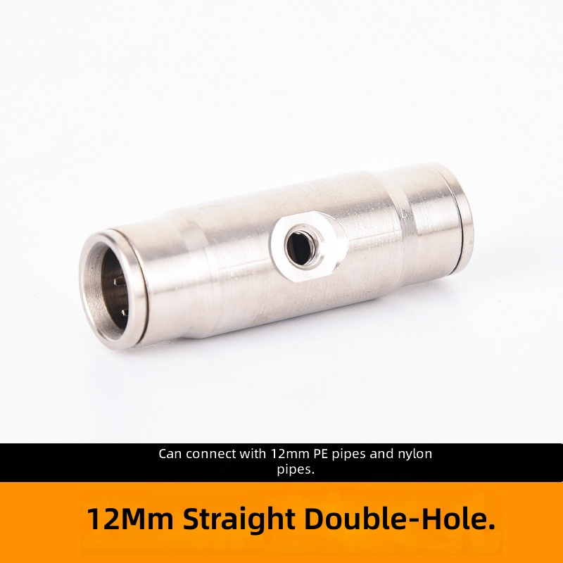 12 mm, double trou direct, blanc