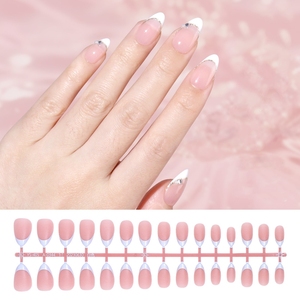 120 adet yeni Traceless fransız yanlış çivi prefabrik mat Salon çivi üzerinde yapay tırnaklar çıkarılabilir basın tam kapak İpuçları - Product Image 6