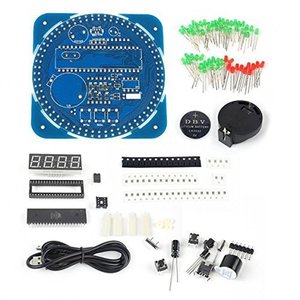 Kreative DIY elektronische Uhr DS1302 mit rotierender LED-Anzeige Temperatur anzeige Alarm und Uhr für zu Hause oder im Büro - Product Image 2