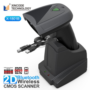 Escáner de código de barras Xincode 2D Bluetooth QR PDF417 lector de código de barras azteca sistema Android IOS inalámbrico con base de carga - Product Image 1