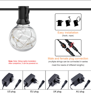 Außen lichterketten RGBW-Musik funktion Fern gesteuertes Außen lichterketten Mehrfarbiges wasserdichtes dimm bares LED-Lichterkette licht - Product Image 3