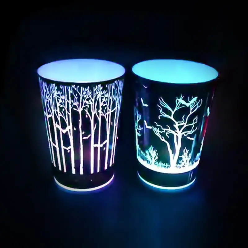 Venda quente Top quality brindes promocionais led piscando luz plástico cocktail 12oz 14oz 16oz LED copo de vidro