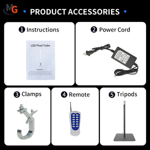 Mglight 8pcs <span class=keywords><strong>LED</strong></span> <span class=keywords><strong>RGB</strong></span> 3in1ワイヤレスバッテリーピクセルチューブライトDJディスコバーナイトクラブステージ用ステージ照明