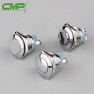 CMP Waterproof Metal 16mm Flat <strong>Electronic</strong> <strong>Push</strong> <strong>Button</strong> Switch with 2 Screws (TUV,CE,UL) - Product Image 5