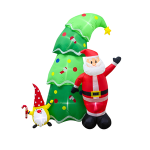 カスタマイズされた5-12FTブローアップクリスマステーマオーナメントサンタクロースツリースノーマンナビダッドホリデーデコレーションサプライクリスマスインフレータブル