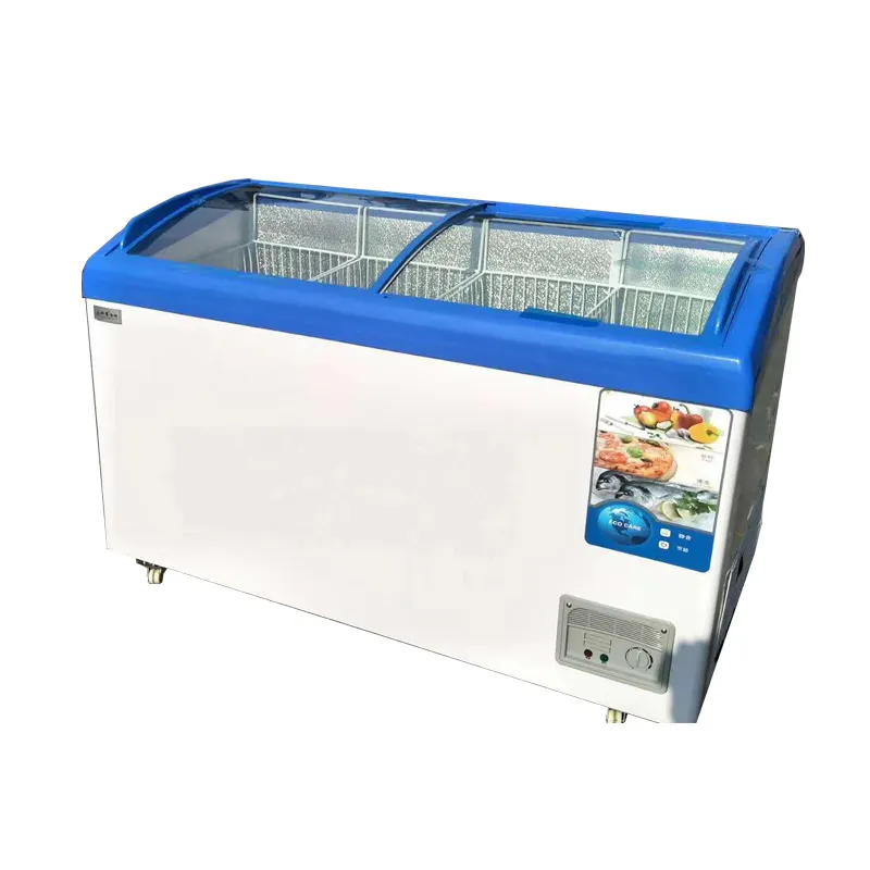 Armario de refrigeración horizontal para congelador, refrigerador de helados, equipo de supermercado, 2022