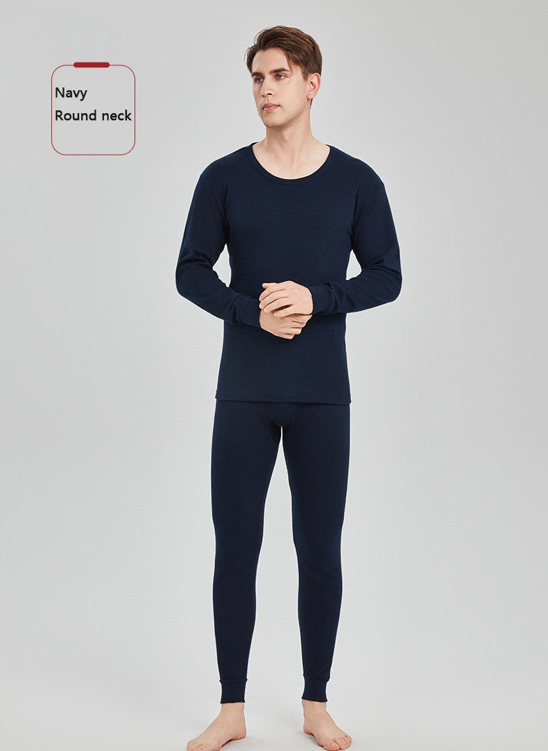 Navy round neck