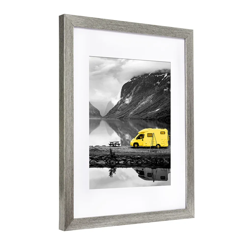 Marco de fotos magnético de madera con impresión personalizada, marco de fotos de superficie de madera extraíble duradero, magnético para Familia/
