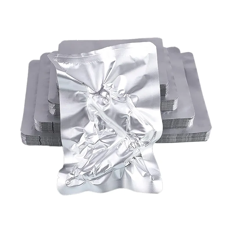 Bolsa de aluminio plana de alta temperatura personalizada, bolsas selladoras al vacío de Mylar selladas en caliente de alta calidad