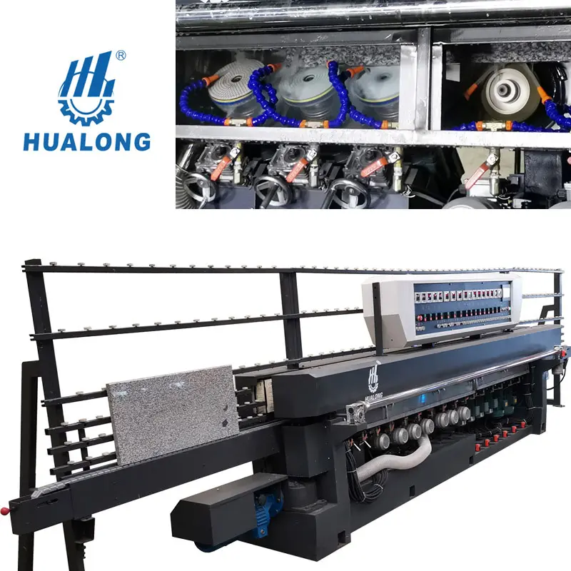 HUALONG machinery HLSP-16 Automatic Marble Granite Quartz stone lastre Edge profile polish grinder rettificatrice e lucidatrice