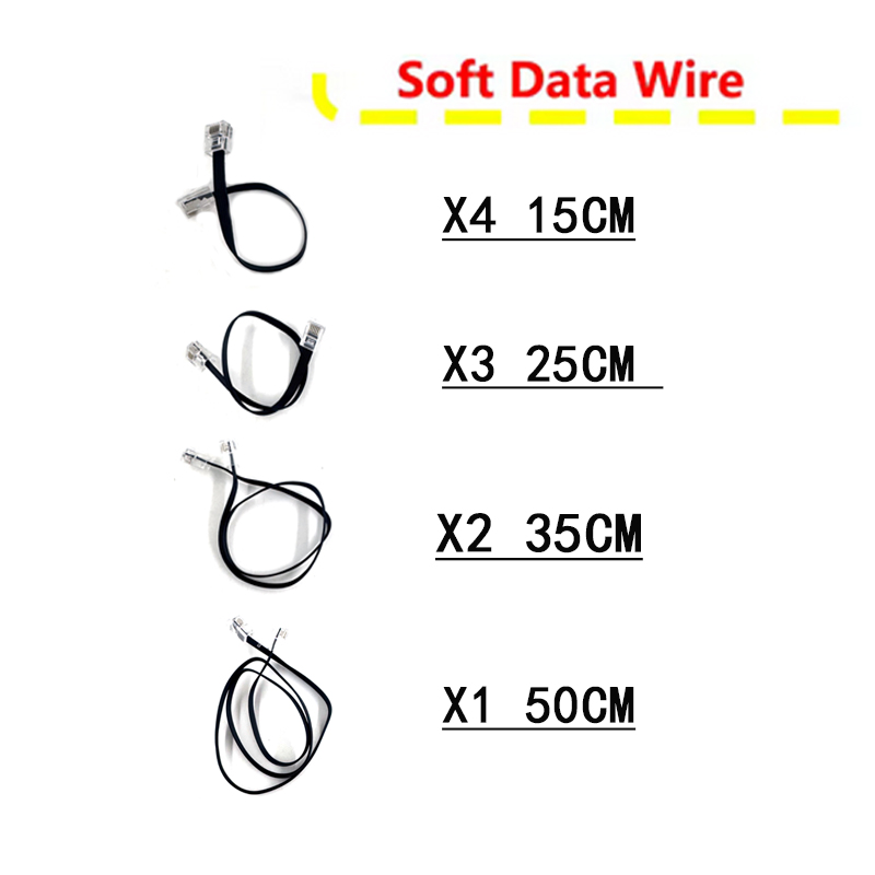 10 Unidades/Lote Cable Suave con Conector de Cristal para Línea de Datos EV3