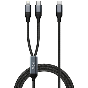 สองในหนึ่ง140W USB คู่ C เพื่อ USB C สายหลายสายชาร์จอย่างรวดเร็ว - Product Image 3