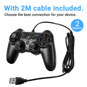 Joystick con cable Controlador de juegos Gamepad Controlador Videojuegos para PS3 PC Teléfono móvil Tablet TV
