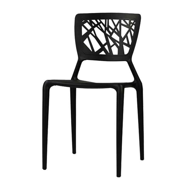 Chaise de restaurant bistro en plastique noir