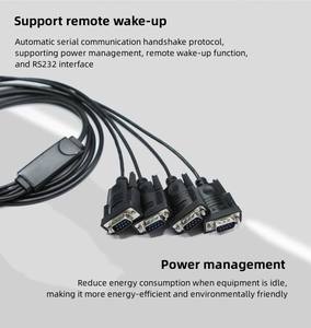 カスタムUSB2.0から4ポート9ピンRS232シリアルケーブルDB9RS232-USB2.0FTDIチップコンバーターケーブル (コンピュータータブレットセットトップボックス用) - Product Image 5