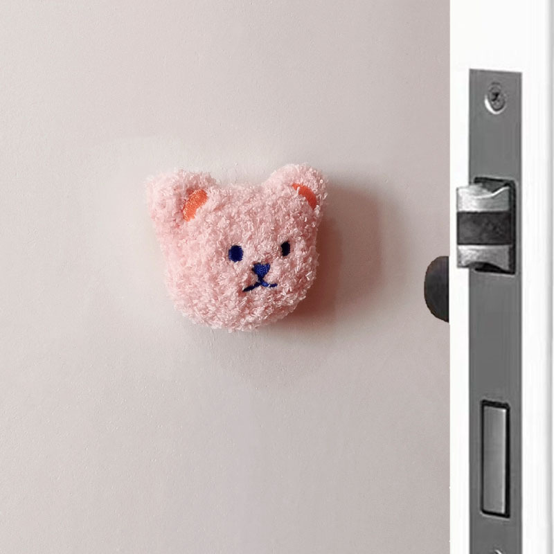 Autocollant anti-collision pour porte arrière - Ours rose