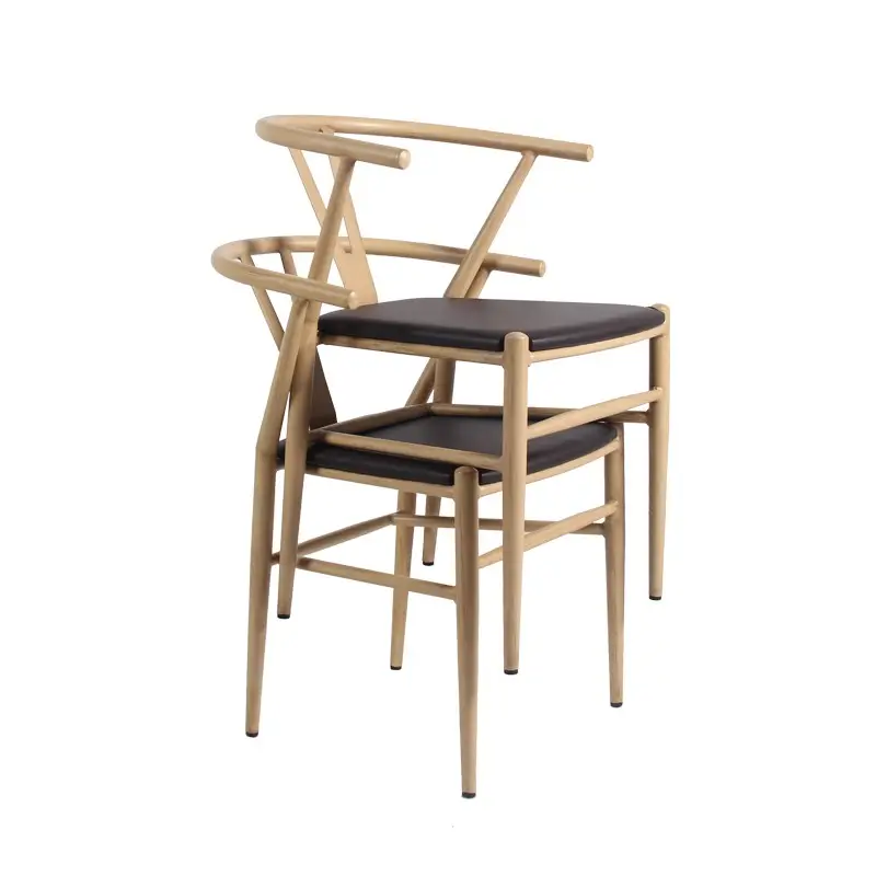 Mobiliário rápido para alimentos, cadeira moderna confortável francesa de wishbone empilhável cadeira de wishbone para hotel jantar