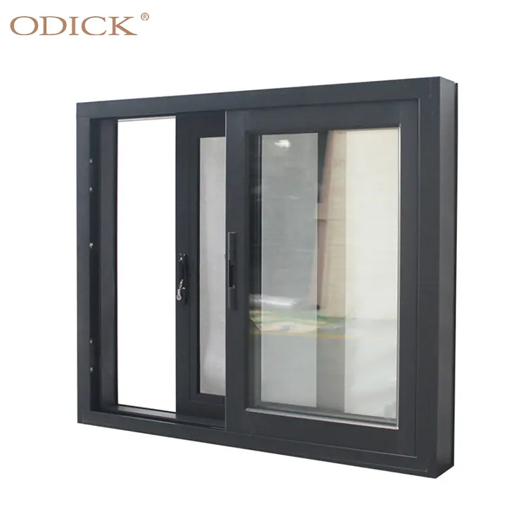 Ventana corredera de aluminio de alta calidad, ventanas deslizantes de vidrio y aluminio con opciones de varias vías, precio barato residencial