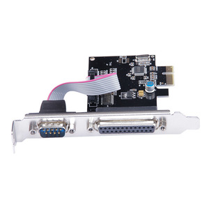 Customized 1 Series <strong>PCI</strong>-E1 Adapter Card 1S+1P with 25PIN Parallel Port and 9PIN Serial Port Computer Accessories - Product Image 2