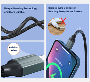 Ldnio LS432 evrensel ucuz fiyat güçlü dayanıklı naylon manyetik hızlı şarj usb akıllı kablo yüksek kaliteli veri kablosu - Product Image 2