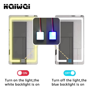 Precio de fábrica personalizado de un solo toque 3A 36W uno/dos colores LED inteligente capacitivo atenuador interruptor de Sensor táctil para espejo de baño - Product Image 5