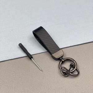 Biểu Tượng Tùy Chỉnh Sợi Carbon Bạc Vàng Súng Kim Loại Vòng Chìa Khóa Không Khí Tag Chủ Móc Chìa Khóa - Product Image 4