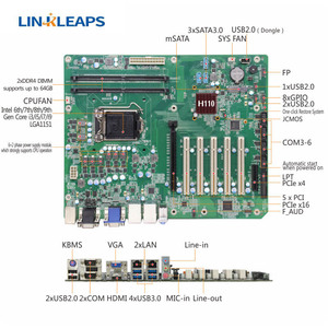 Placa base ATX Industrial Linkleaps H110 LGA1151 Socket 6th 9th Gen Intel Core I9 I7 I5 DDR4 64GB nuevo para escritorio - Product Image 6