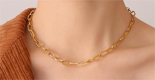 5-Paper Clip Chain-40+5cm