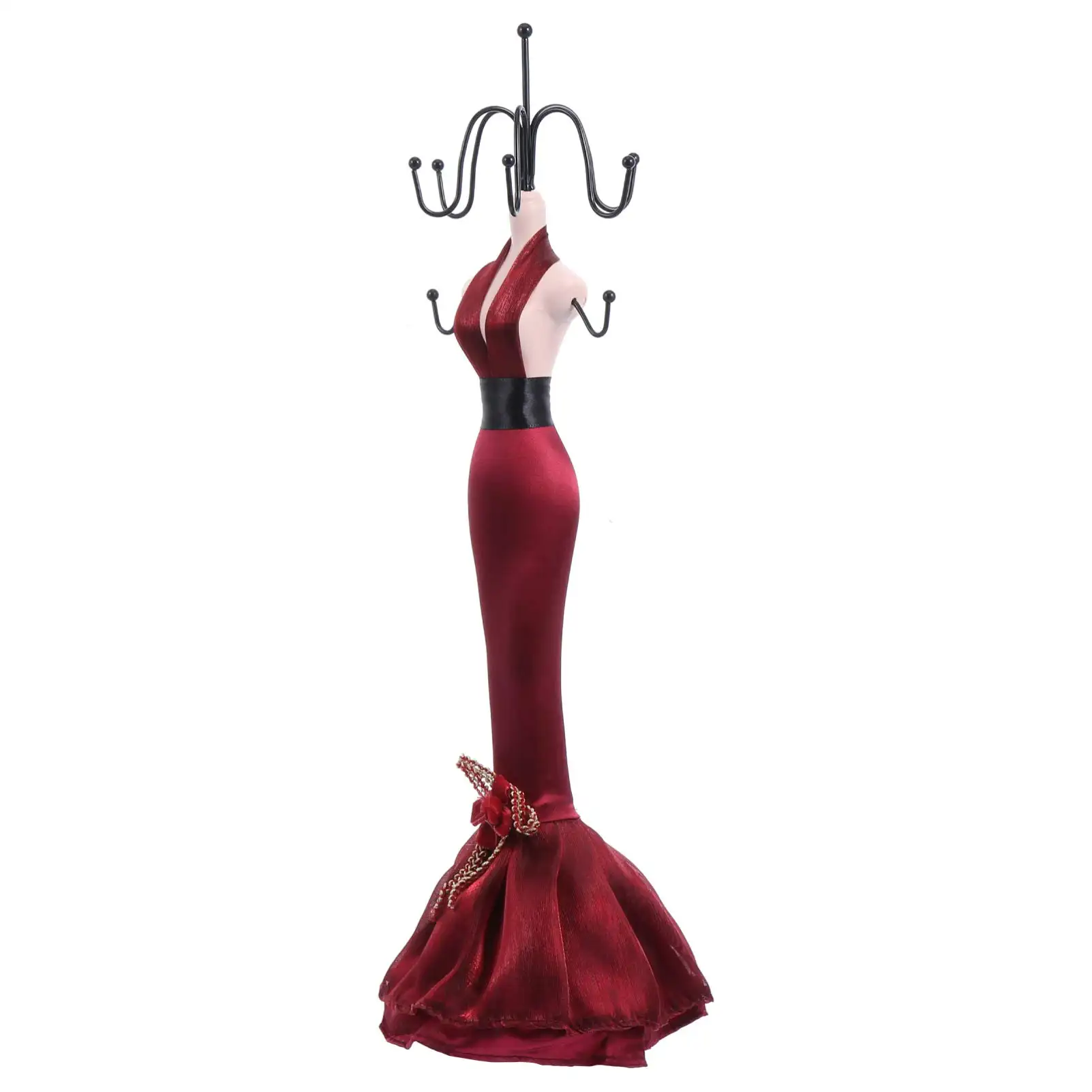 Claret Jewelry Display Stand Model Dress Earring Necklace Ring Jewelry Holder Mannequin Stand Hanging Jewelry Tower Rack