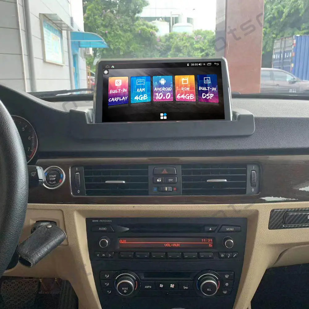 Reproductor Multimedia para coche, unidad principal de Radio Estéreo, grabadora de cinta, navegación GPS, para BMW Serie 3, E90, E91, E92, E93, 320I, 318I, 325I