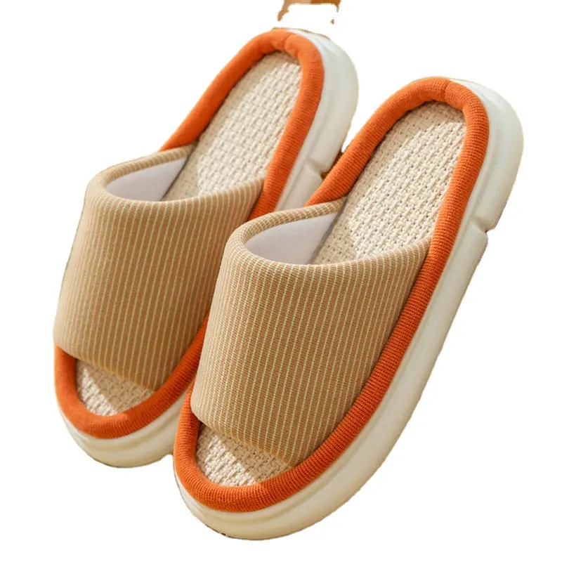 Zapatillas de suela gruesa para exteriores, sandalias y zapatillas antideslizantes transpirables para interiores y casas que absorben el sudor