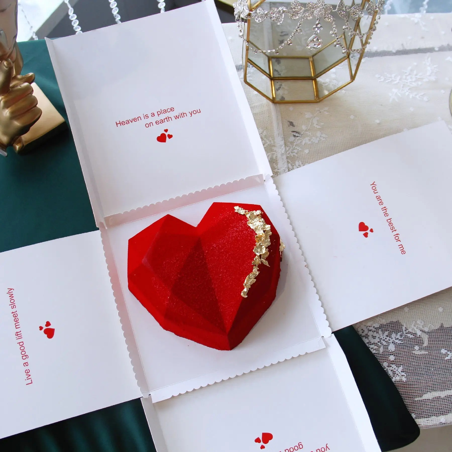 Caja de pastel sorpresa pequeña y cuadrada, vibración de explosión, regalo de San Valentín, flor de cumpleaños, caja de regalo